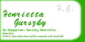 henrietta gurszky business card